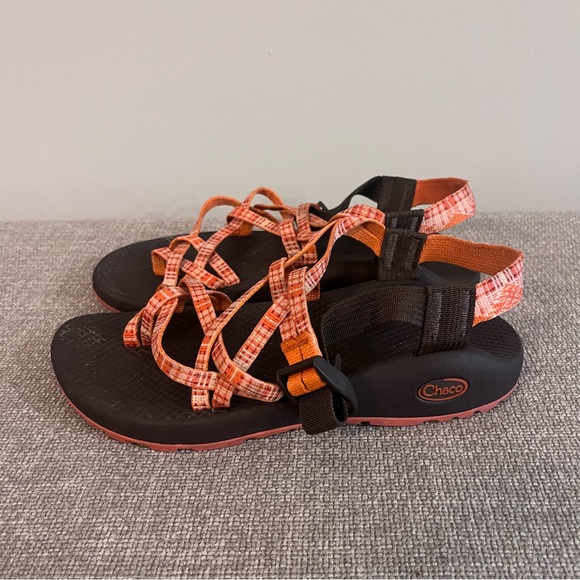 Chaco Women's ZX/2 Classic Hiking Orange Comfort Sandals Size 8 - Picture 6 of 10